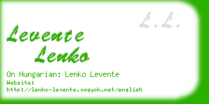 levente lenko business card